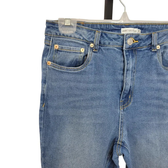 Anthropologie Avec Les Filles Raw Hem Distressed High Rise Jeans - Picture 8 of 8